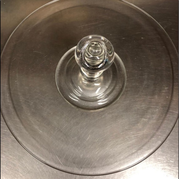 🍪 SALE Clear Glass Server Tray Center Handle Desserts Hors d'oeuvres Appetizers - Picture 3 of 6